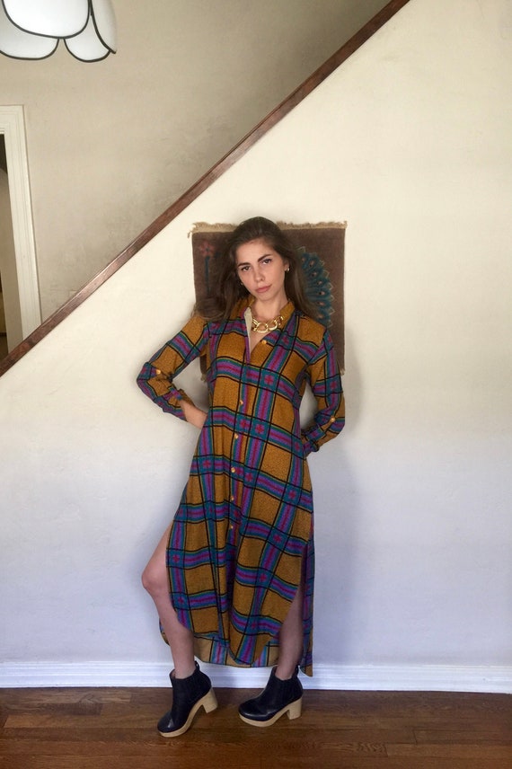 Buisness or Not: 80's plaid shirtdress