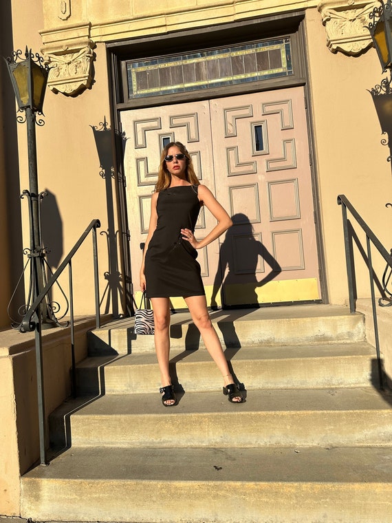 90s dress with tiny blue flowers - image 1