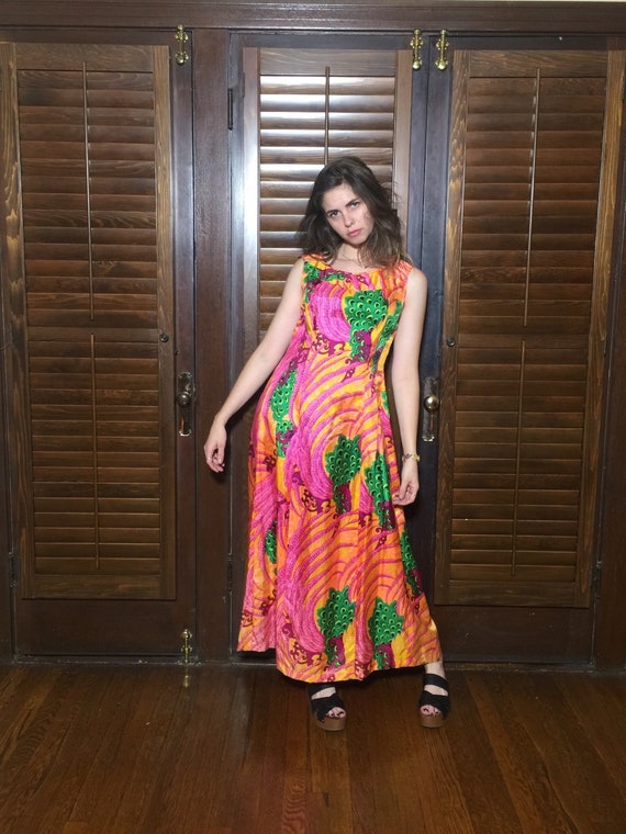 60s psychedelic dress - image 3