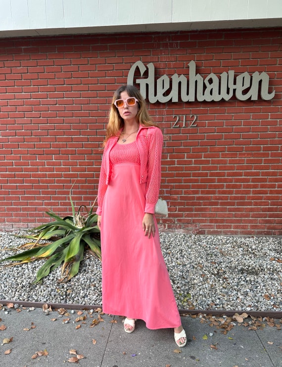 70s pink on pink maxi - image 3