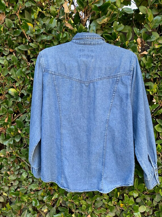 70s Wrangler:  Western Wear Jean button up - image 7