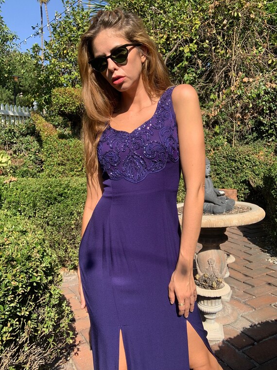 90s purple dress - image 6