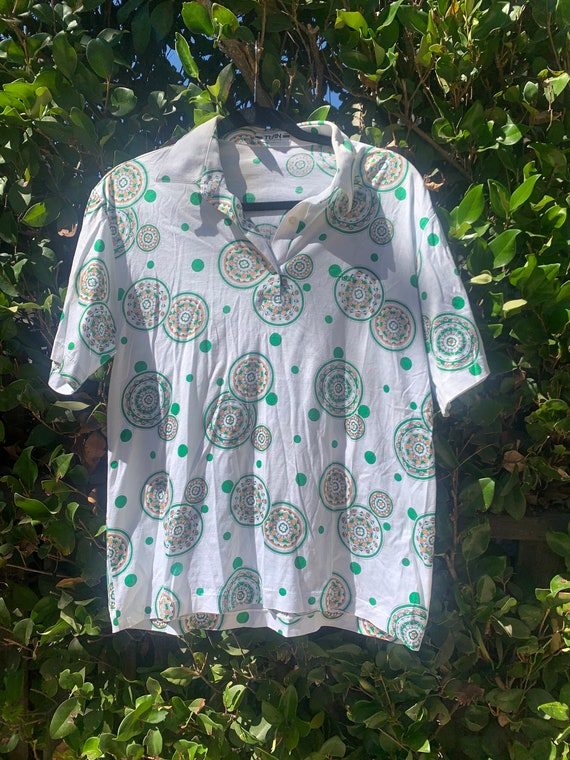 Men's Vintage 70s Knitted Polo S/M