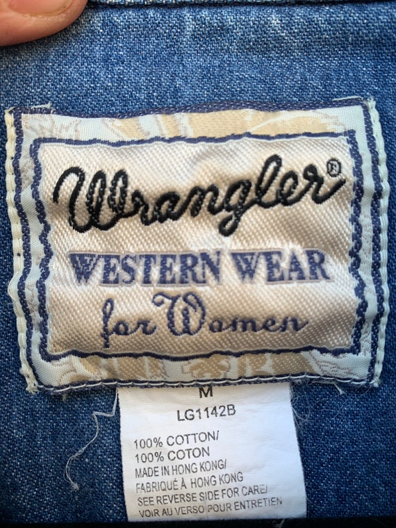 70s Wrangler:  Western Wear Jean button up - image 5