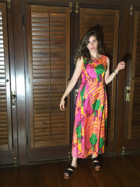60s psychedelic dress - image 4
