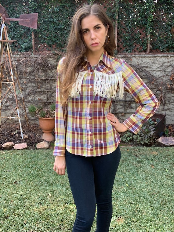 70s western button up - image 4
