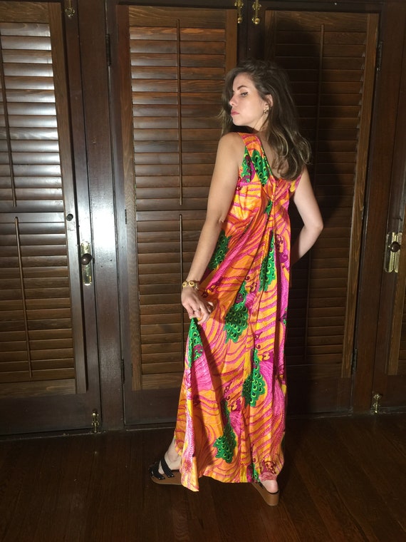 60s psychedelic dress - image 2