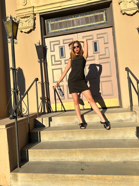 90s dress with tiny blue flowers - image 6