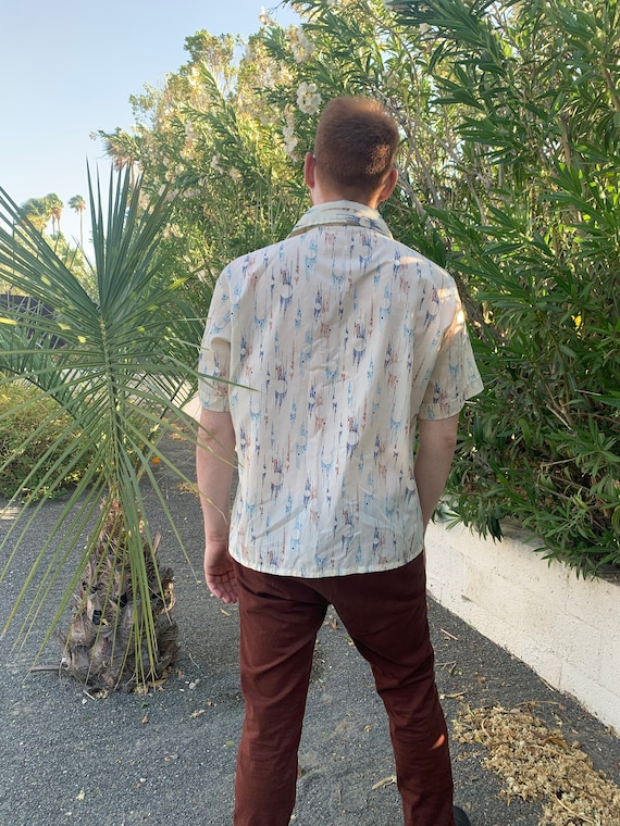 70s Abstract Mens button up - image 5