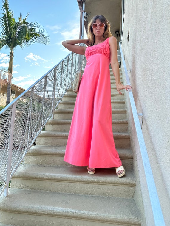 70s pink on pink maxi - image 4
