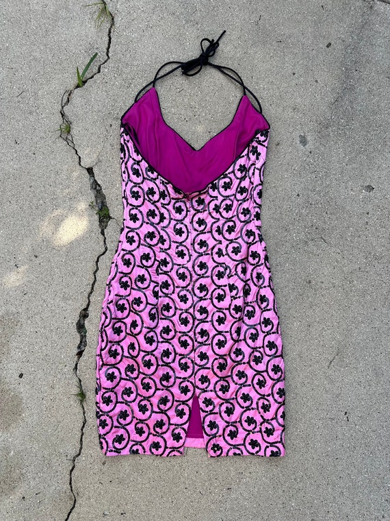 Pink Sequin Halter Dress - Jessica McClinton Gunn… - image 9