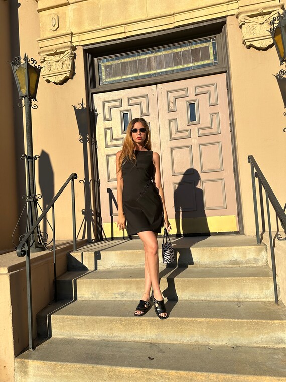 90s dress with tiny blue flowers - image 3