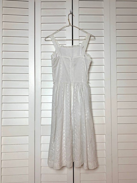 70s dress :white embroidery - image 6