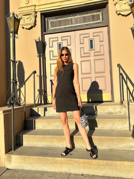 90s dress with tiny blue flowers - image 5