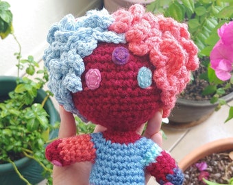 Curly Hair Tutorial for Amigurumi Crochet PDF Pattern// Build Ami Series // 4'' Chibi Plush Doll // DIY