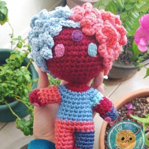 Curly Hair Tutorial for Amigurumi Crochet PDF Pattern// Build Ami Series // 4'' Chibi Plush Doll // DIY