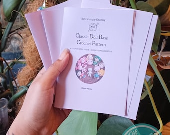 Klasyczna podstawa lalki w formie ZINE // Wzór na szydełkową pluszową zabawkę Chibi 7'' na szydełku bez szycia // Zrób to sam // Oryginalna postać na zamówienie // DND