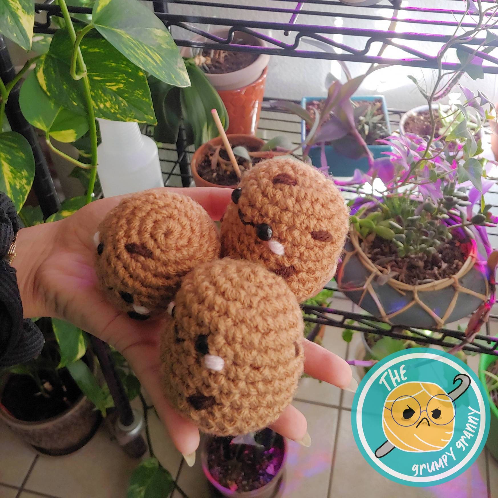 PDF Crochet Tater Potato Amigurumi Plush PATTERN / DIY Stress Ball Cute Toy / Kawaii / Handmade / Vegetarian Vegan Gift / Nursery Decor - Thumbnail 3