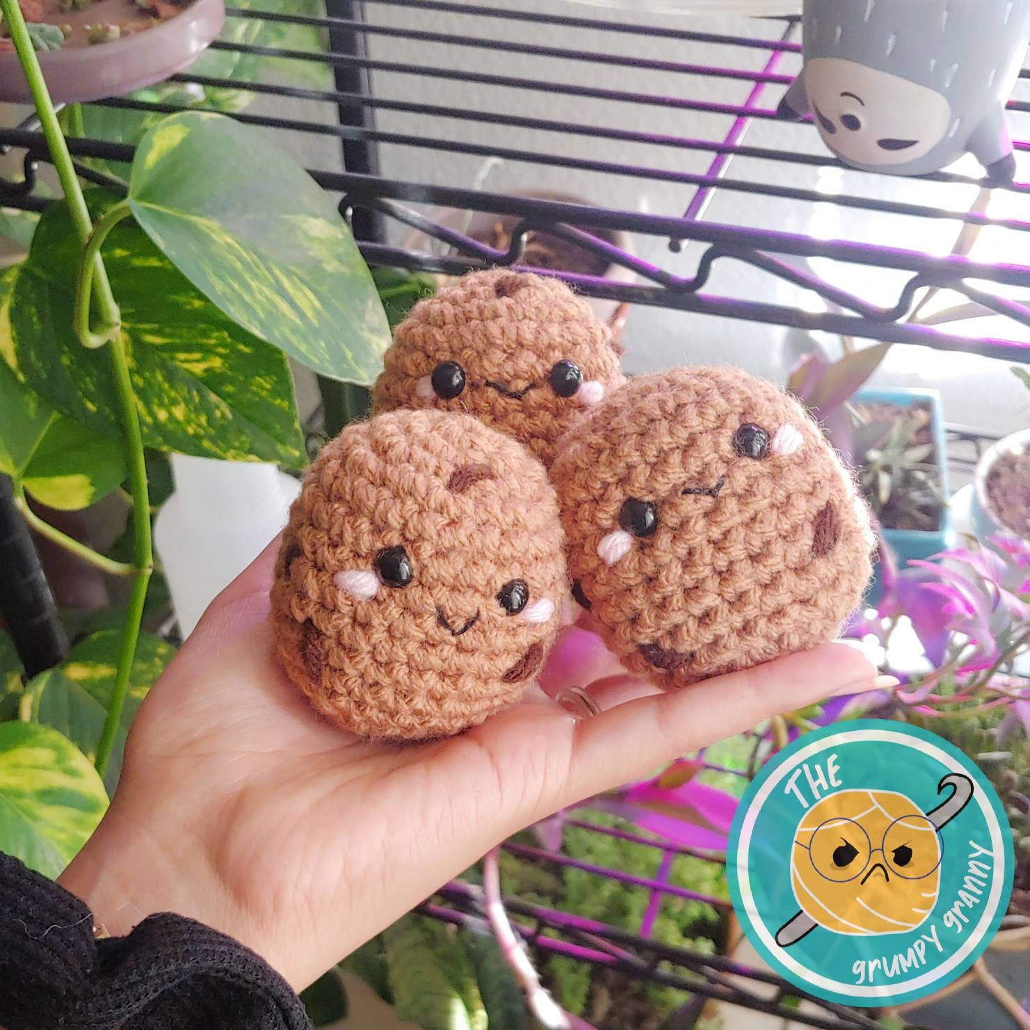 PDF Crochet Tater Potato Amigurumi Plush PATTERN / DIY Stress Ball Cute Toy  / Kawaii / Handmade / Vegetarian Vegan Gift / Nursery Decor 