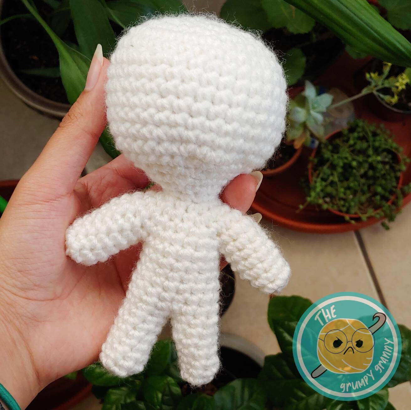 Classic Doll Base Amigurumi Crochet Pattern// No-Sew 7'' Chibi Crochet Plush // DIY // Custom Character OC DND - Thumbnail 4