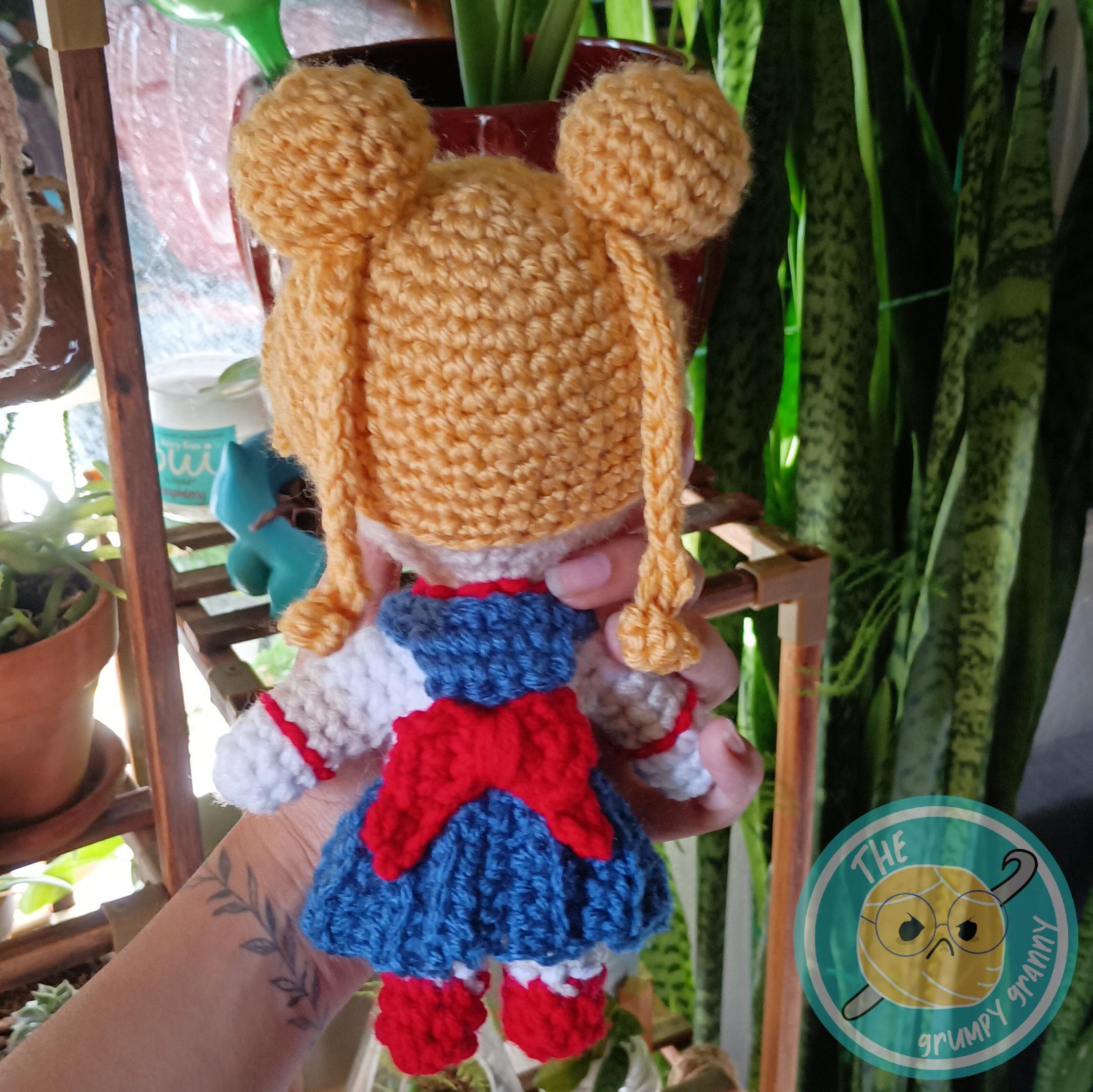 Lil Usagi Kawaii Magic Girl Crochet Amigurumi Doll  // Anime // moon queen // cute // friendship // Sailor Sugoi Gifts // Fandom Merch// - Thumbnail 3