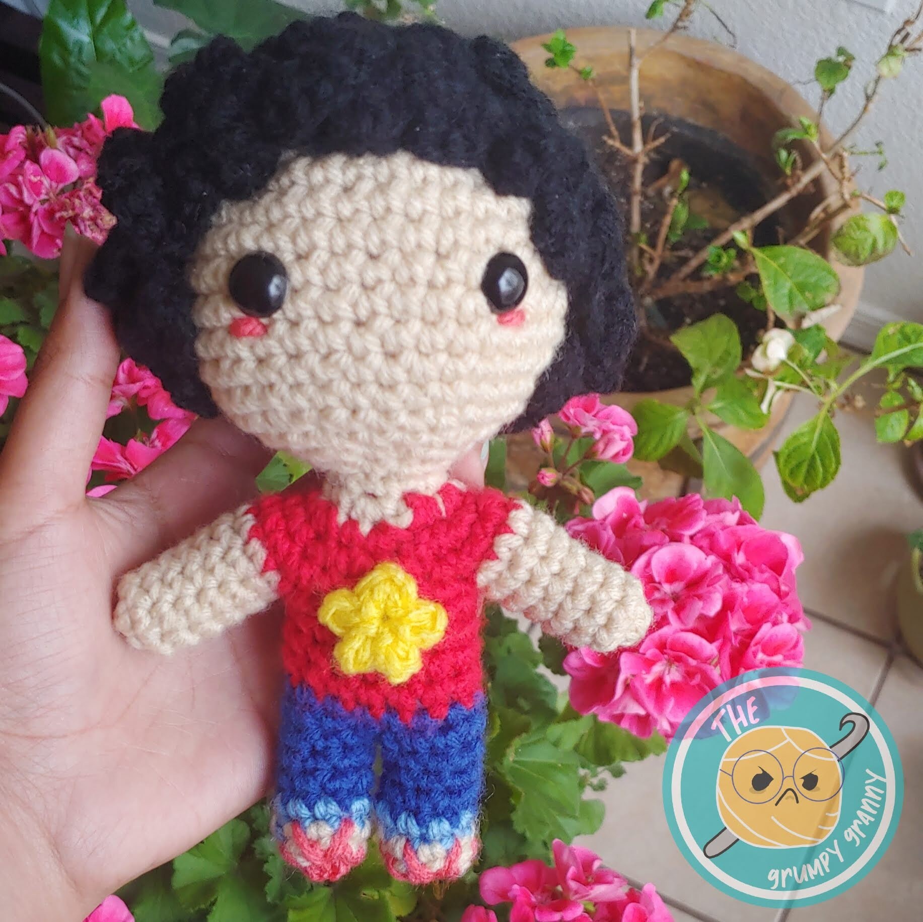 Curly Hair Tutorial for Amigurumi Crochet PDF Pattern// Build Ami Series // 4'' Chibi Plush Doll // DIY - Thumbnail 4