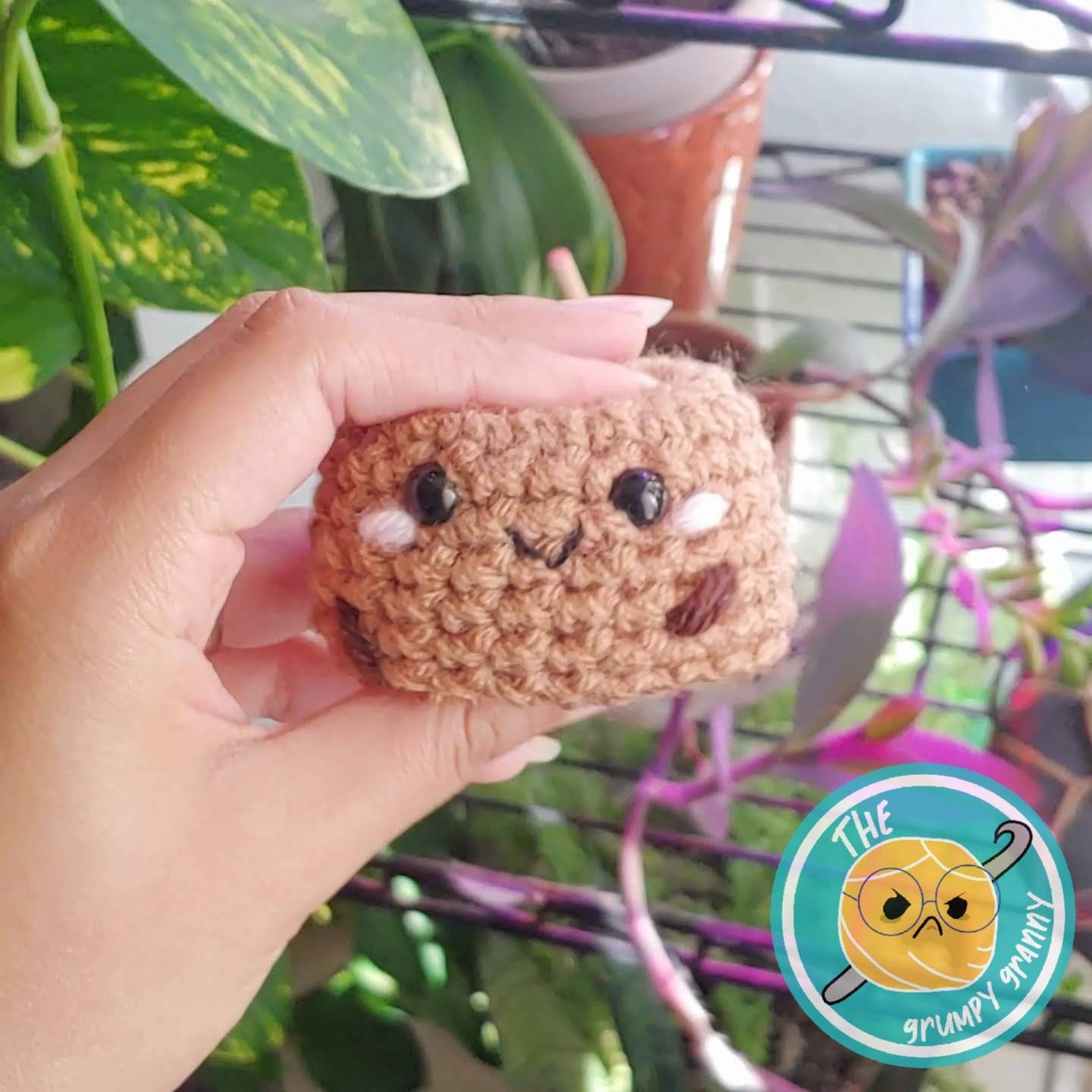 PDF Crochet Tater Potato Amigurumi Plush PATTERN / DIY Stress Ball Cute Toy / Kawaii / Handmade / Vegetarian Vegan Gift / Nursery Decor - Thumbnail 5