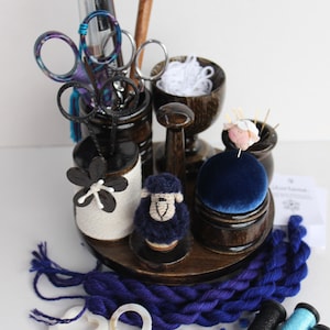 Wood Sheep Organizer Caddy needle minder pin cushion scissors holder Embroidery Cross Stitch Quilt Needlework Sew PRE-ORDER