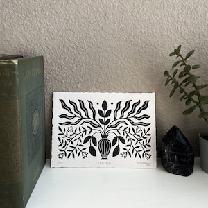 SPRING - Handmade Linocut Block Print | Original | Hand Printed | Limited Edition | Nature Art