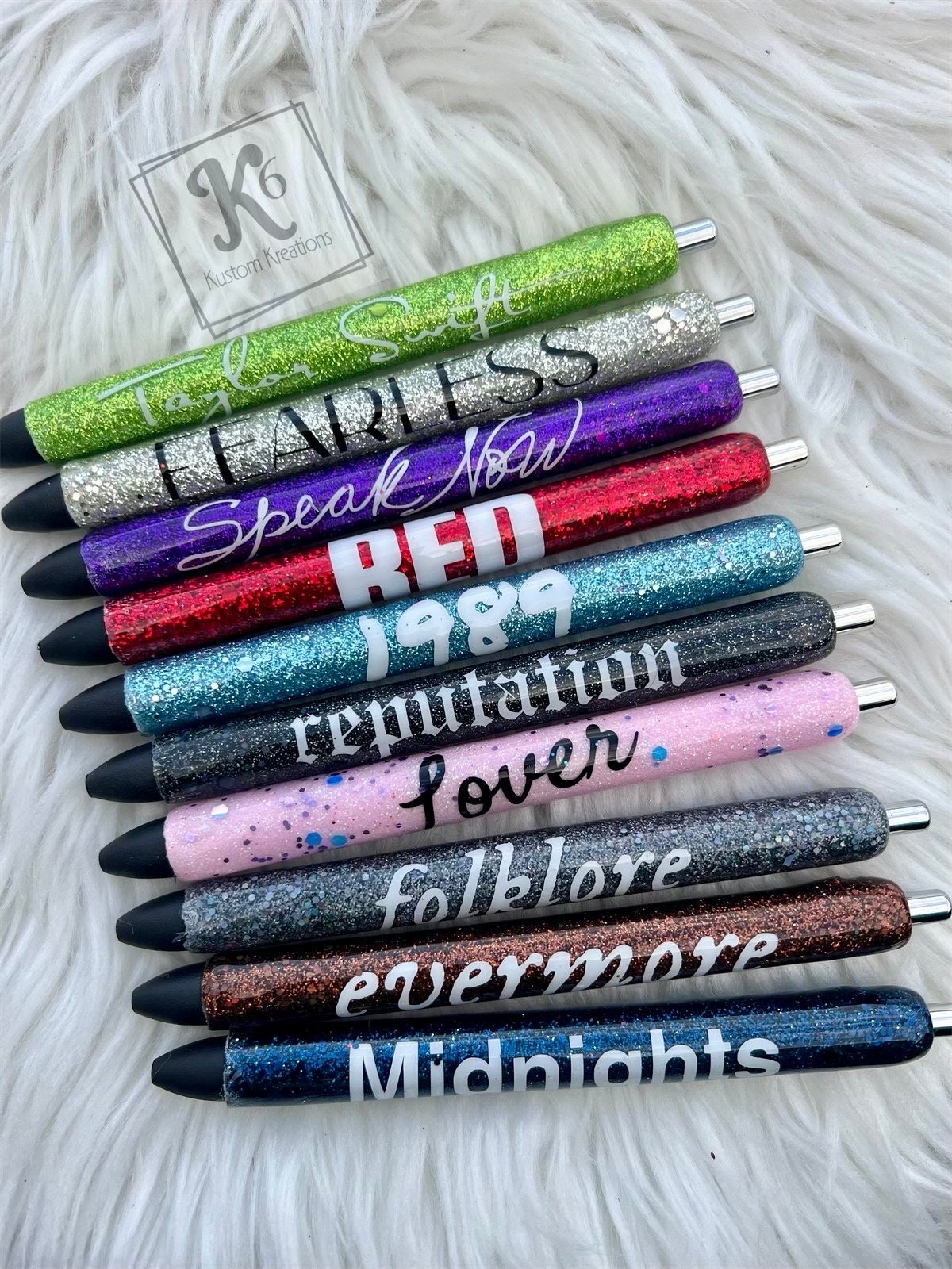 Taylor Swift Pencils - Customised Premium Natural Wood Pencils Featuring  1989 Song Titles