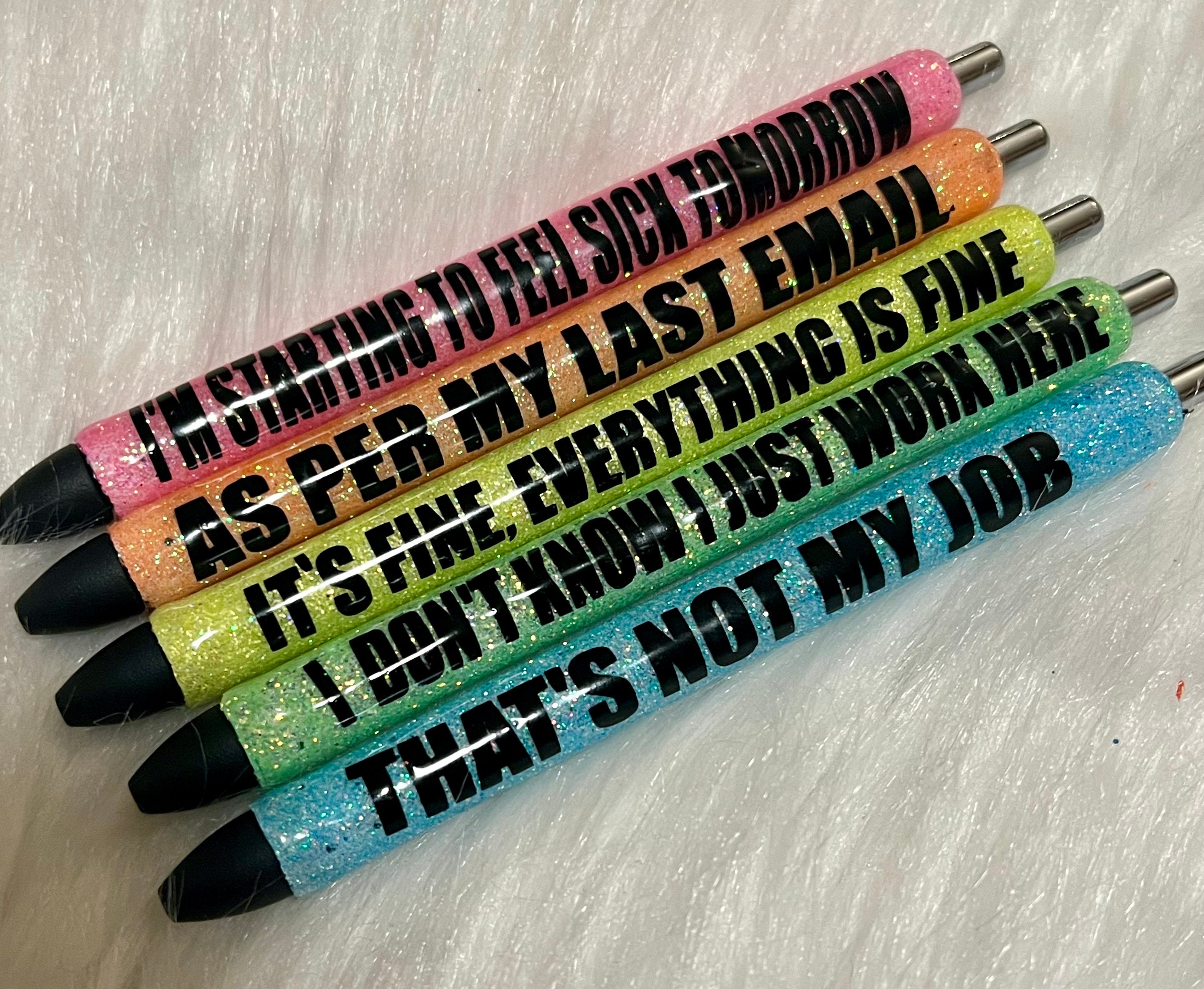 VERENIX 14 Pack Days of the Week Funny Pens for Adults Coworkers - Work  Pens With Funny Sayings for Adults - Swear Word Pens - Inappropriate  Sarcastic