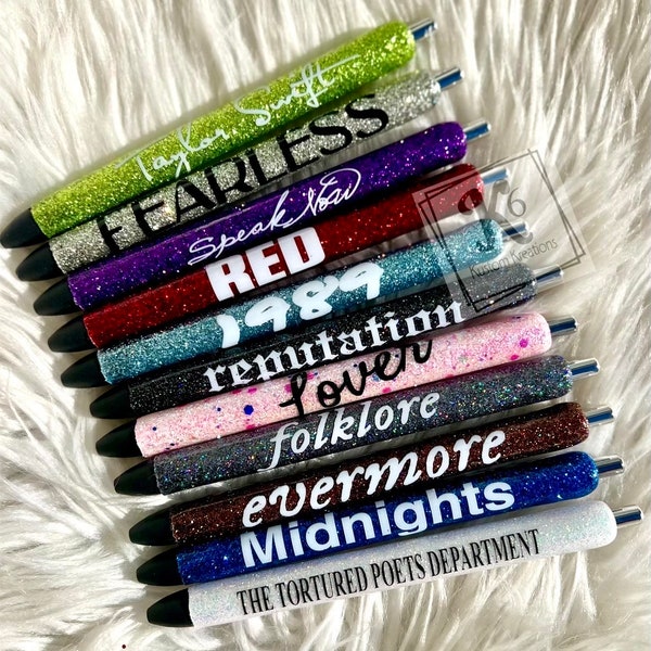 TAYLOR SWIFT glitter pen, stocking stuffers, gifts for coworkers, gifts for teens, Christmas gifts, refillable ink joy gel pens