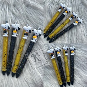 SNOOPY glitter pen, stocking stuffers, gifts for coworkers, gifts for nurses, Christmas gifts, refillable ink joy gel pens