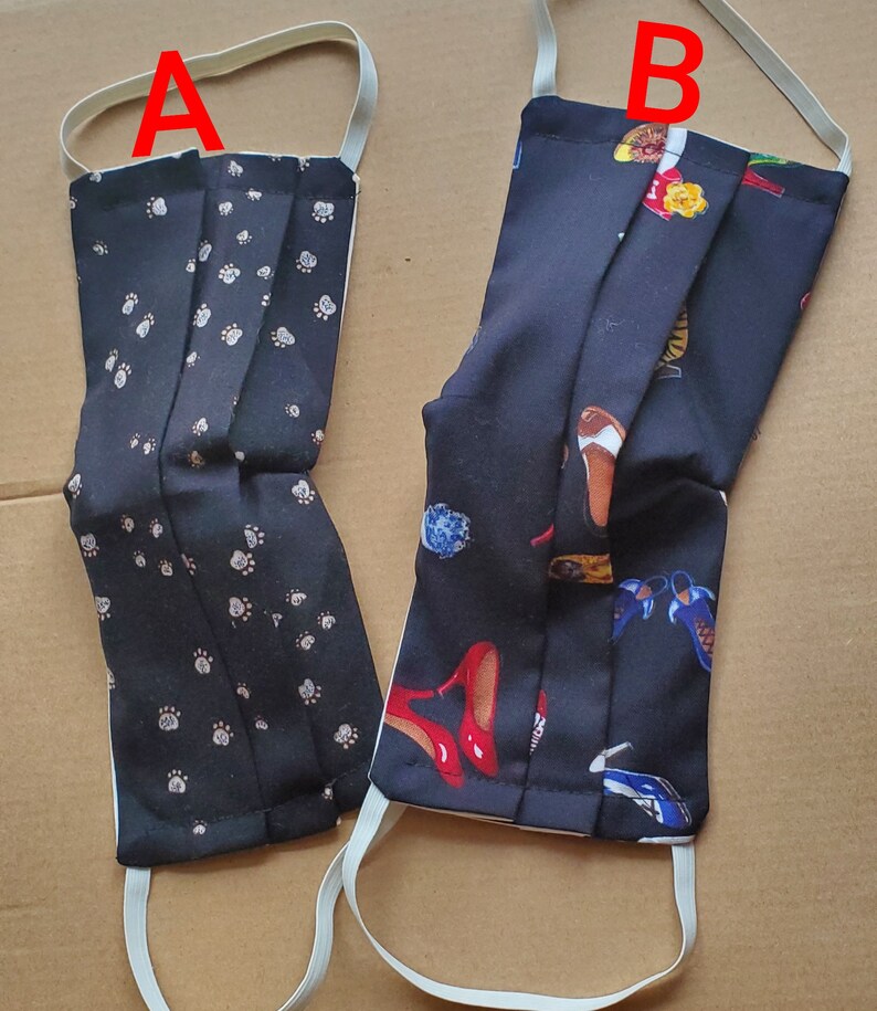 Adult Cotton Face Mask with Nose Wire and Chin Dart