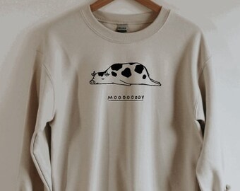 moody hoodie cow