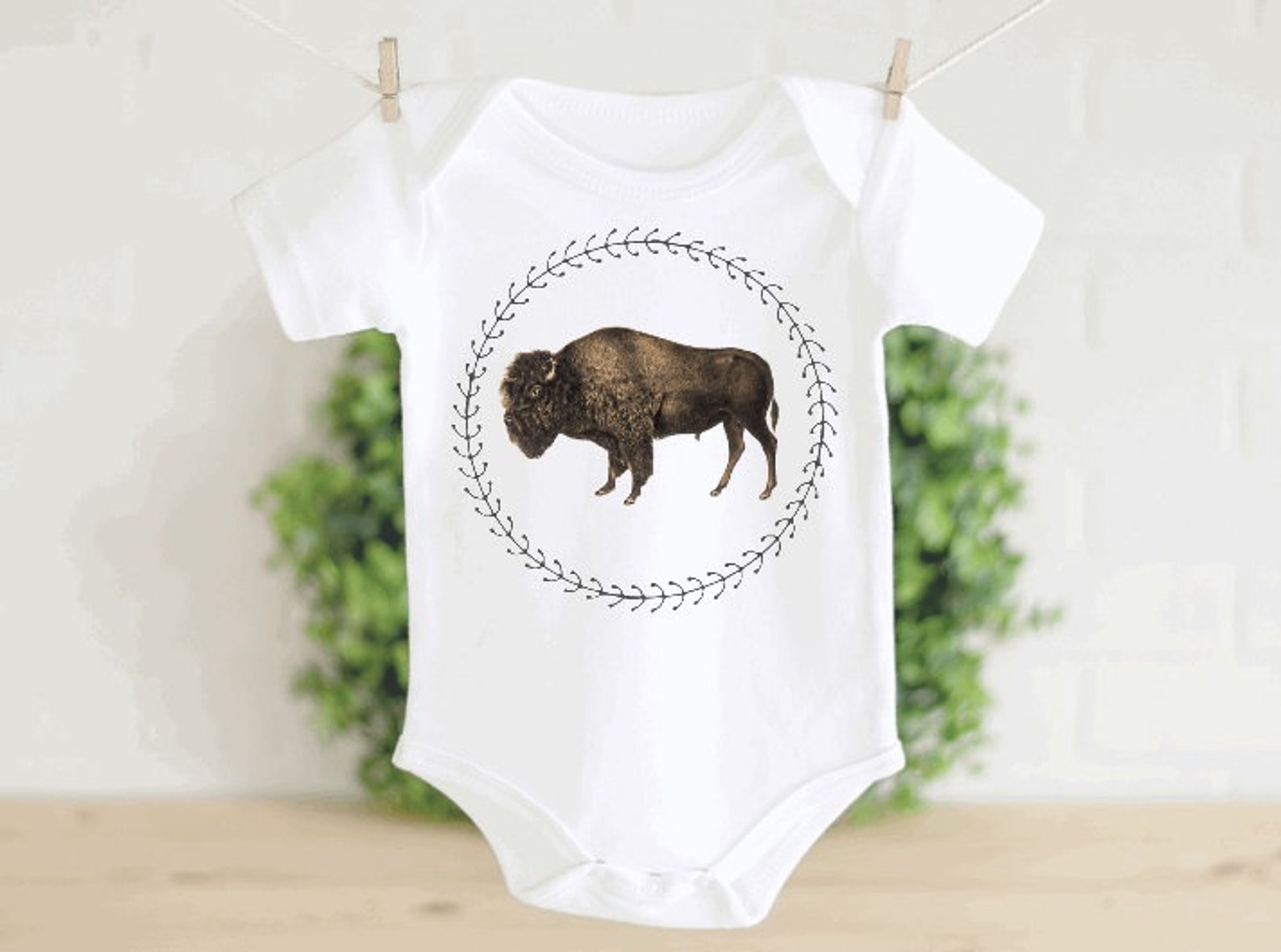 BUFFALO BABY Onesie® Bison Baby Onesie® Cute Baby Onesie® Etsy