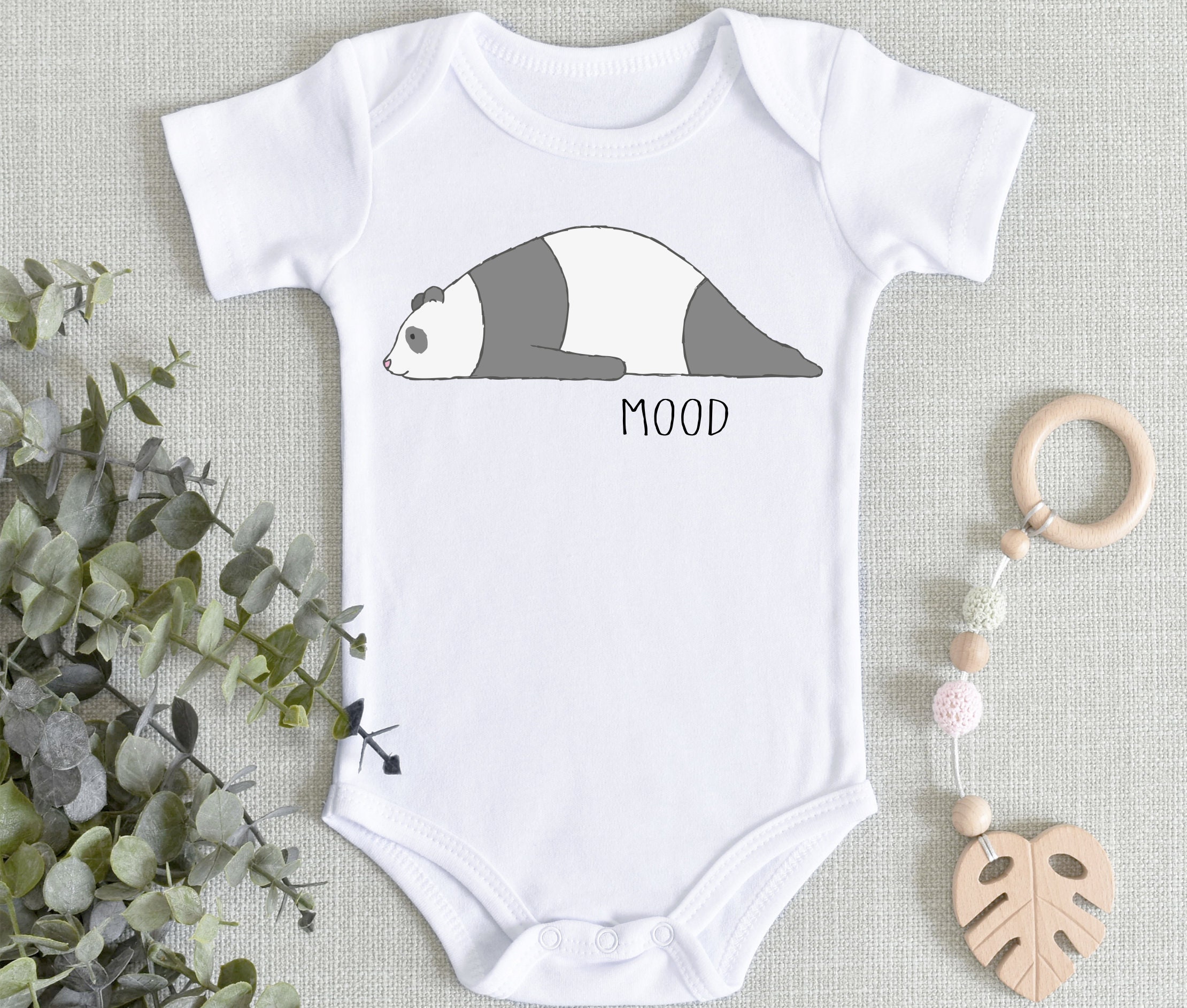 Funny Panda Baby Onesie® MOODY Pregnancy Announcement Baby - Etsy