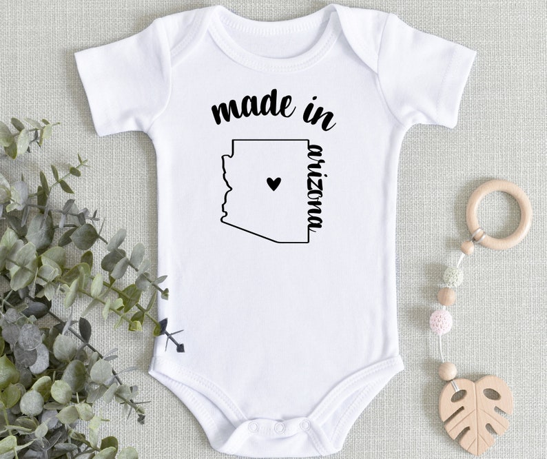 Made in ARIZONA Onesie\u00ae Newborn Outfit Baby Shower Gift Baby Gift Baby ONESIES\u00ae Bodysuit Gift for New Baby Baby Reveal Announcement