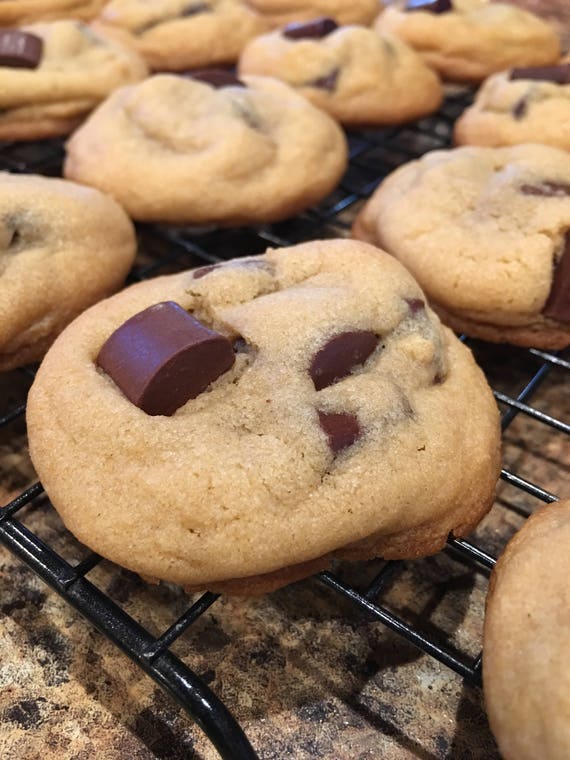 Homemade Soft Batch Chocolate Chunk Cookies loaded with chocolate chunks!