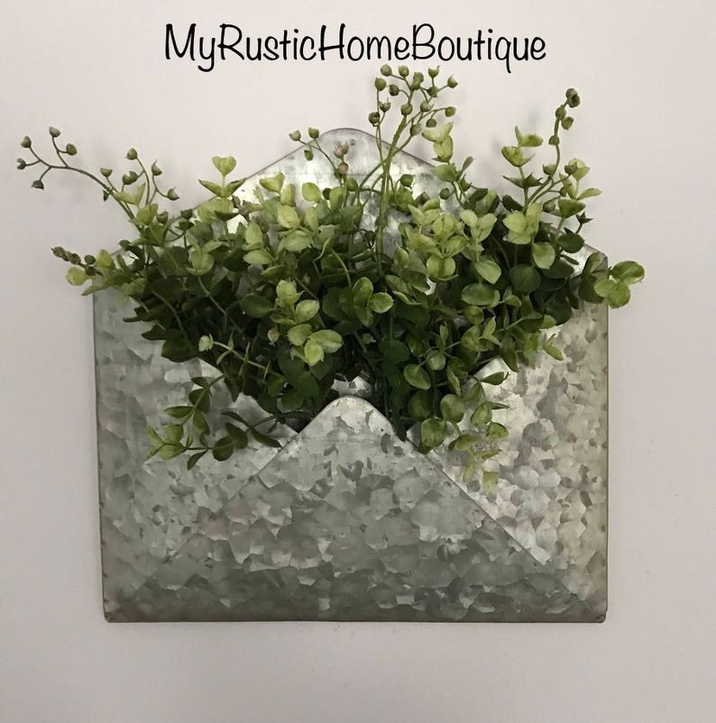 Galvanized Metal Envelope Wall Decor Hanging Rustic Home