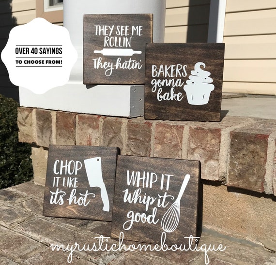 Kitchen Decor Funny Kitchen Signs Baker Decor Rustic Decor Etsy