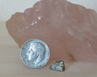 Chunky Raw Pyrite Triangular-shaped stud earrings