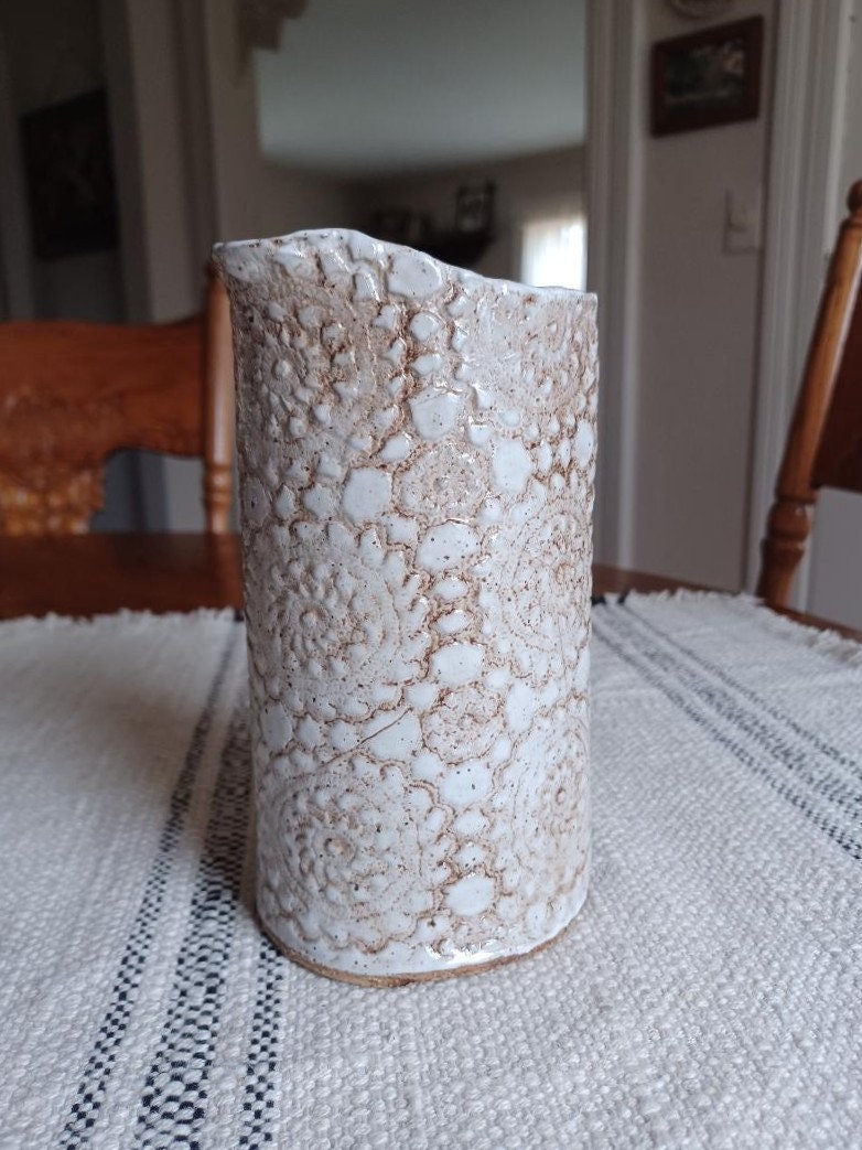 Handmade Pottery Handleless Pitcher Pottery Carafe Flower Vase Etsy