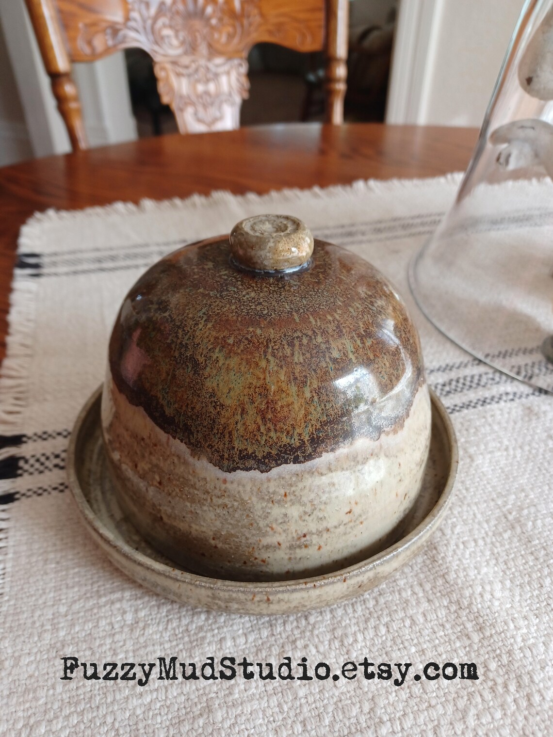 Handmade Pottery Cheese Dome Pottery Butter Dish Floral Etsy