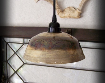 Handmade Pottery Hanging Pendant Light Vintage Style Handmade Pottery Light  Ceramic Edison Light Globe Hanging Light Vintage Cloth Cord