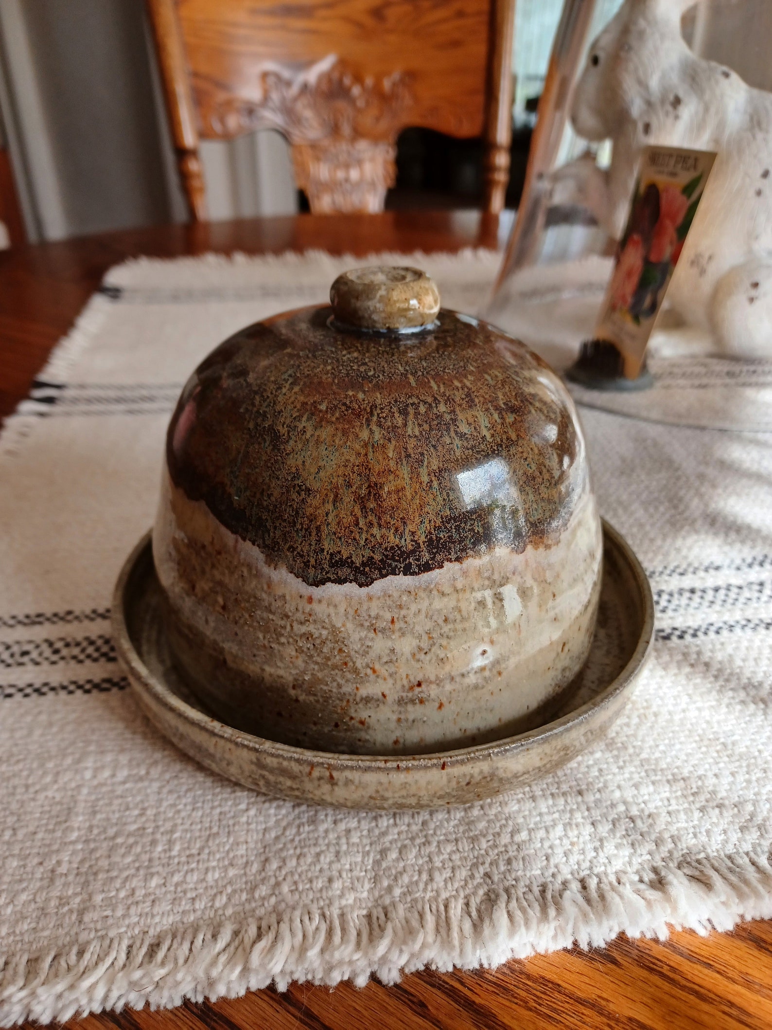 Handmade Pottery Cheese Dome Pottery Butter Dish Floral Etsy