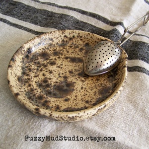 Handmade Pottery Spoonrest Wheel Thrown Stoneware Pottery Earth Tone Spoon Rest Ceramic Rustic Pottery Spoon Rest Rustic Neutral Pottery