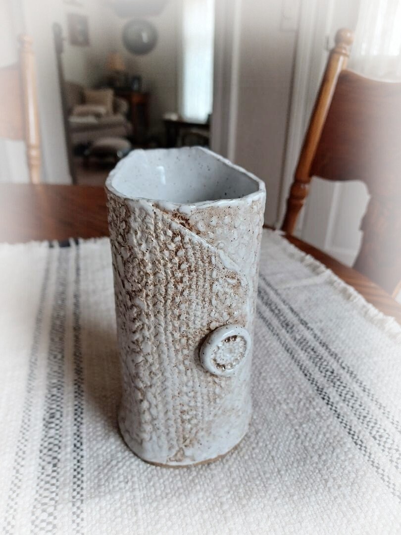 Handmade Pottery Handleless Pitcher Pottery Carafe Flower Vase Etsy