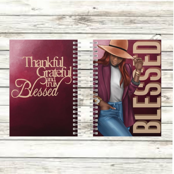 Blessed Journal Sublimation Kit  spiral notebook religious inspirational devotional Printable Planner Lined journal personal calendar cover