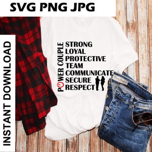 Power Couple Adjektiv SVG PNG JPG Ehepaar svg Beziehung ziele png Ehemann Frau svg hubby Wifey png Hochzeit Jahrestag svg
